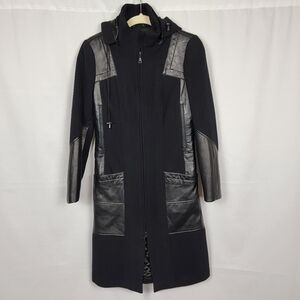 Danier Black Leather & Wool Coat #1439